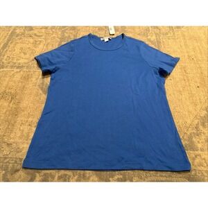 New Pendleton Petite Women's Sz Short Sleeve Top Shirt Sz Large Petite‎ LP Blue